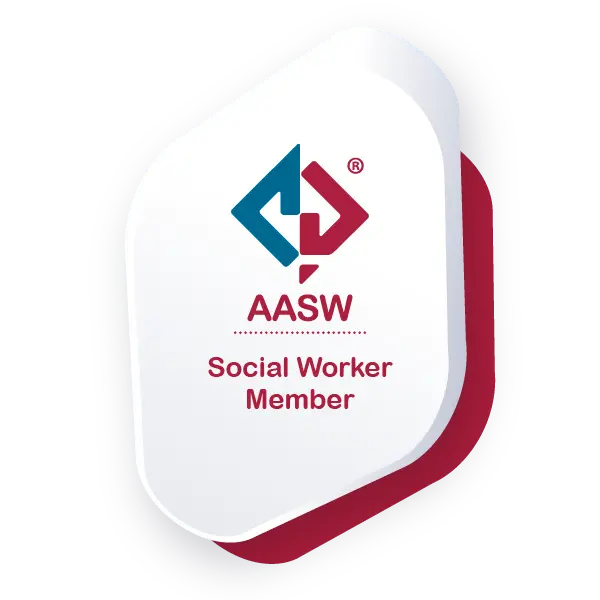 Social Worker Member badge image. Validation. Foundational level. Issued by Australian Association of Social Workers (AASW)
